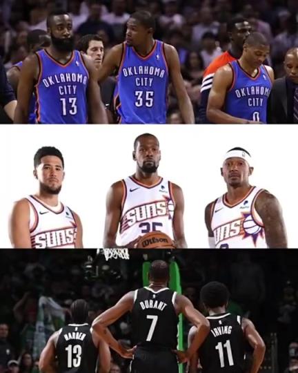 太陽三巨頭徹底失敗？美媒：杜蘭特的三巨頭球隊總是一樣的結(jié)局？